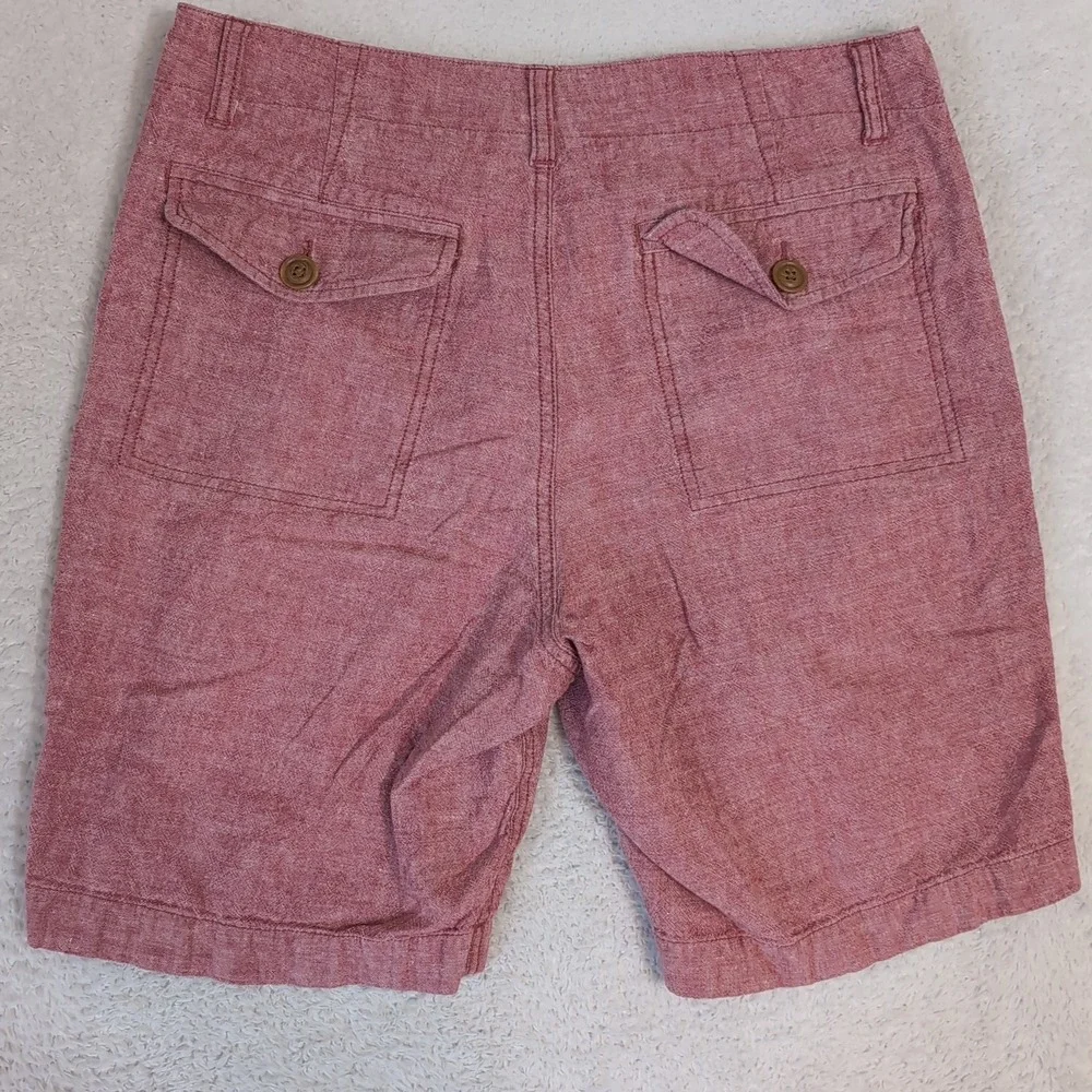 J. CREW Shorts Men's 31 Pink‎ Flat Front Linen Blend 8